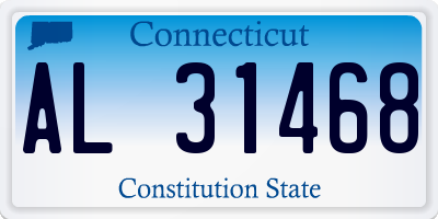 CT license plate AL31468