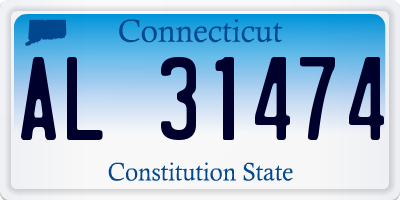 CT license plate AL31474