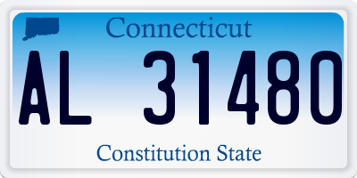 CT license plate AL31480