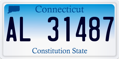 CT license plate AL31487