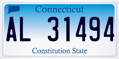 CT license plate AL31494