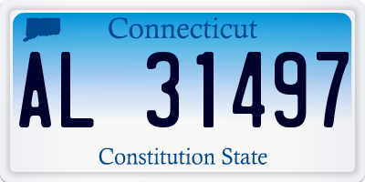 CT license plate AL31497