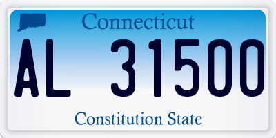 CT license plate AL31500