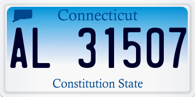 CT license plate AL31507