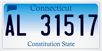 CT license plate AL31517