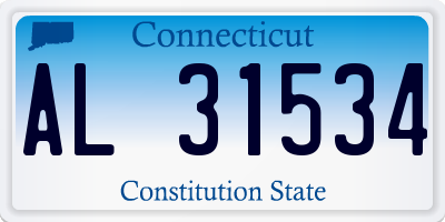 CT license plate AL31534