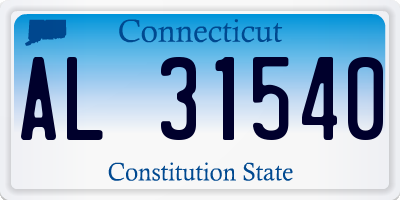 CT license plate AL31540