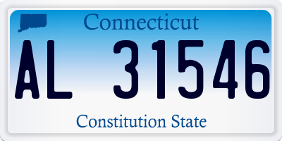 CT license plate AL31546
