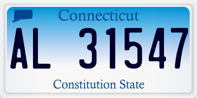 CT license plate AL31547