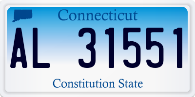 CT license plate AL31551