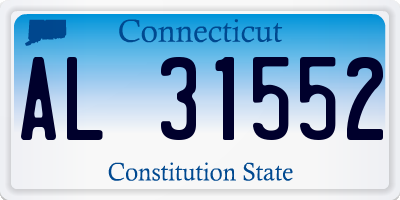 CT license plate AL31552