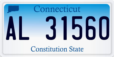CT license plate AL31560