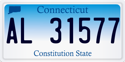 CT license plate AL31577
