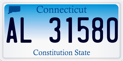 CT license plate AL31580