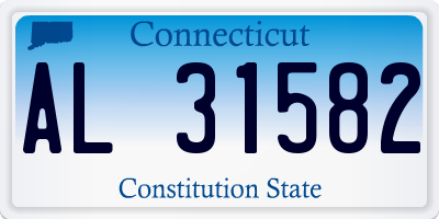 CT license plate AL31582