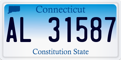 CT license plate AL31587