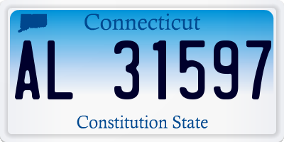 CT license plate AL31597