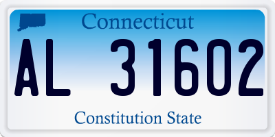 CT license plate AL31602