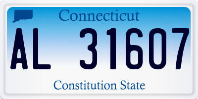 CT license plate AL31607