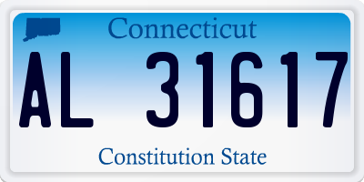 CT license plate AL31617