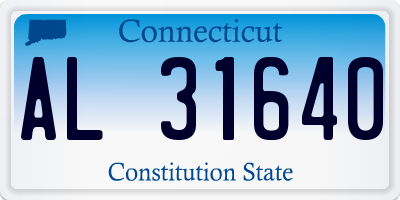 CT license plate AL31640