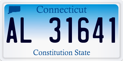CT license plate AL31641