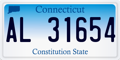 CT license plate AL31654