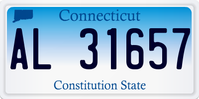 CT license plate AL31657
