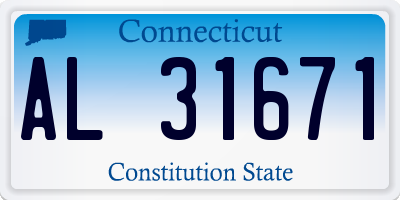 CT license plate AL31671