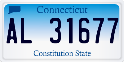 CT license plate AL31677