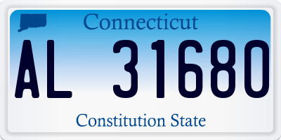 CT license plate AL31680