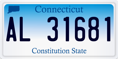 CT license plate AL31681