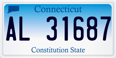 CT license plate AL31687