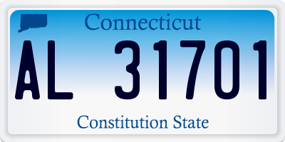 CT license plate AL31701