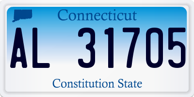 CT license plate AL31705
