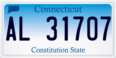 CT license plate AL31707