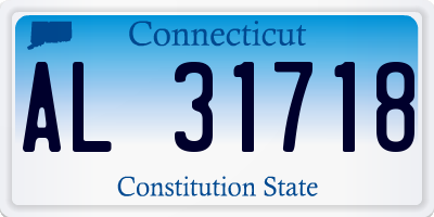 CT license plate AL31718