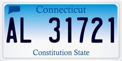 CT license plate AL31721