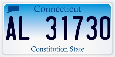 CT license plate AL31730