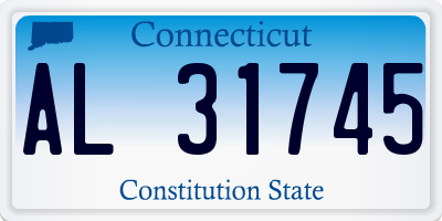 CT license plate AL31745
