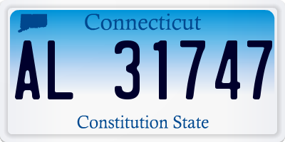 CT license plate AL31747
