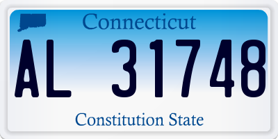 CT license plate AL31748