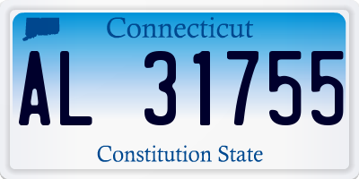 CT license plate AL31755