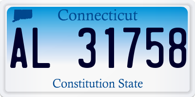 CT license plate AL31758