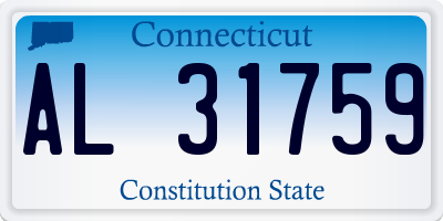CT license plate AL31759