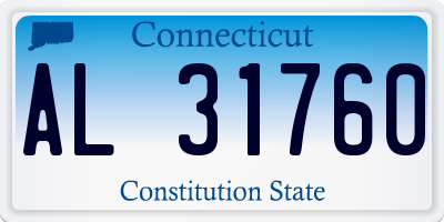 CT license plate AL31760