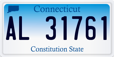 CT license plate AL31761