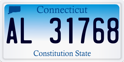CT license plate AL31768