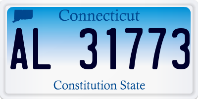 CT license plate AL31773