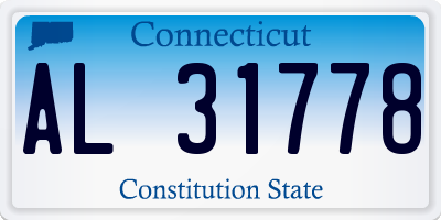 CT license plate AL31778